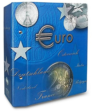 SAFE 7822-B3 2 Euro Münzen 2018-2021 TOPset Sammelalbum Aller EU Länder- Münzsammelalbum für Ihre Coin Collection - inkl. Albumblättern Nr. 7854 mit Patentvorrichtung