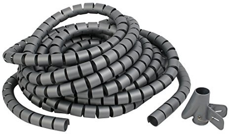 Aexit 25mm x 10m flexibler Spiralschlauch-Kabelwickel-Computer verwalten Kabel grau (892807610f6b55d339b20ca00df706f2)