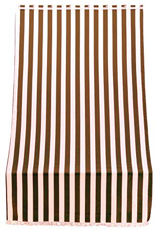 Linea Garden Friend Tenda Sole Porta c/Anelli Riga Marrone 140x300