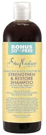 Shea Moisture Jamaican Black Castor Oil Strengthen Grow and Restore Shampoo 19.5 fl oz / 577ml - Bigger Size