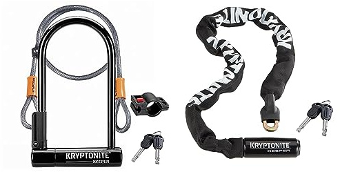 Kryptonite K004370 Antivol Chaîne Intégrée Keeper 785 - Noir - 7 mm x 85 cm