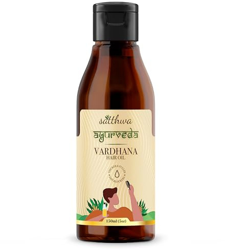 Satthwa Vardhana Hair Oil | With Pumpkin Seed Oil & Saw Palmetto as Natural DHT Blockers | Helps Control Hair Fall and Strong hair | Paraben Free, 150ml (5oz)