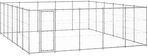 vidaXL Outdoor Hundezwinger Verzinkter Stahl 36,3m² Hundekäfig Hundehütte