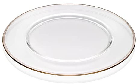 SWEET HOME Sottopiatto in Vetro Trasparente Filo Rame cod.SV00580CU cm 32x32x0,5h diam.32 by Varotto & Co.
