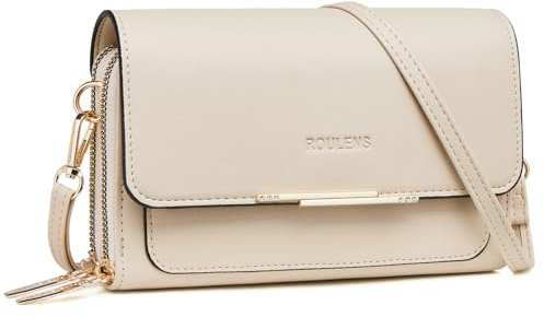 Roulens Klein Handy Umhängetasche,Damen Kleine Umhängetasche, Veganes Leder Crossbody Schultertasche Reisepass Handytasche mit Kartenschlitz Verstellbar Abnehmbar Schultergurt