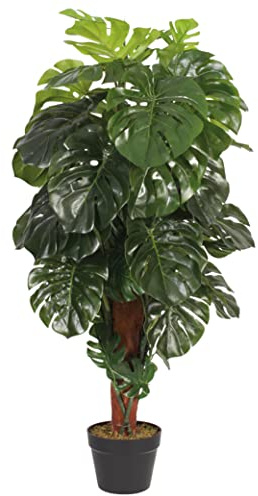 Blooming Artificial Artificial Plant, Realistic Indoor Fake Plant in Pot, Artificial Cheese Plant, Make Your Life Easier, Perfect for Bringing Life to Indoor Spaces (120cm)