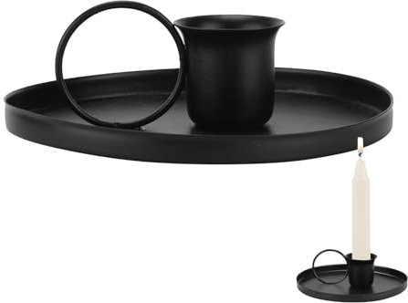 Beufee 2 Pezzi Portacandele da Tavolo Metallo, Porta Candele da Tavolo Nero Porta Candele Vintage da Tavolo Portacandele da Tavolo Ferro Decorativo Portacandele in Ferro Antico