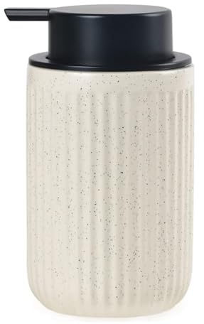BosilunLife Dish Hand Soap Dispenser - Liquid Pump soap Dispenser for Bathroom Decro 12oz Ceramic Kitchen Dish Dispenser with Rust-Proof Liquid Pump Modern Refillable Lotion Bottles