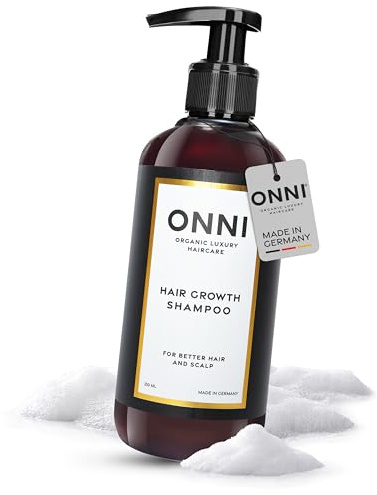 ONNI – Shampoo für Haarwachstum 250ml – Haarpflege mit Follicusan & Koffein – Hair Growth Haarshampoo für kräftiges, voluminöses Haar – mit wertvollen Extrakten – silikon- & parabenfrei