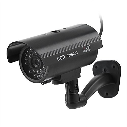 Elprico Outdoor Wireless Security Camera, Dummy Fake Surveillance Camera Waterproof Flashing LED Fake Security Camera for Indoor, Outdoor