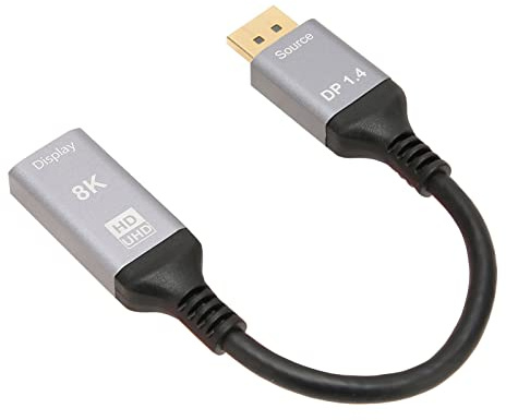 Cable DisplayPort a HDMI, Adaptador DP Macho a HDMI Hembra, Compatible con 8K 60Hz y 4K 120Hz, para Computadora Portátil, PC, TV y Proyector