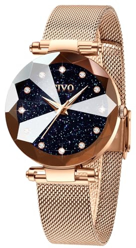 CIVO Damenuhr Armreif Wasserdicht Armbanduhr: Damen Edelstahl Mode Elegant Beiläufig Designer Quarzuhr - Geschenke Uhr für Frauen Set