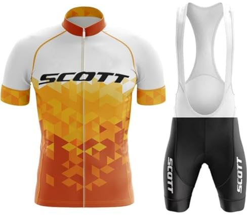 Moxilyn Cykelkläder Set Kortärmad Cykeldräkt Herr Komplett Sommar Cykling För MTB Cykel Med Vadderad Shorts Andningsbara Gel, 36 SE, S