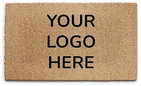 Hairyworm Personalised Doormat (45cm x 75cm) Medium, Custom Logo, Business Logo Mats, Business Doormats, Branded Door Mat, Commercial Business Door Mat, Custom Photo/Logo Doormat