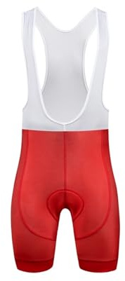 ZOLULA Herren Trägerhose Männer Radfahren Trägerhose Sommer Fahrrad Hosen Straßenrennen Strumpfhosen Zyklus Fahrt Shorts Berg (Color : Red, Size : M)