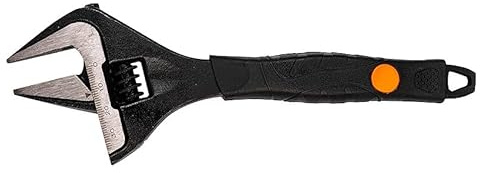 Najder Schraubenschlüssel verstellbar Rohrzange & Rollgabelschlüssel Einmaulschlüssel aus Chrom-Vanadium Stahl mit Gummigriff – Länge: 250 mm/6 (max. 34mm Maulweite)
