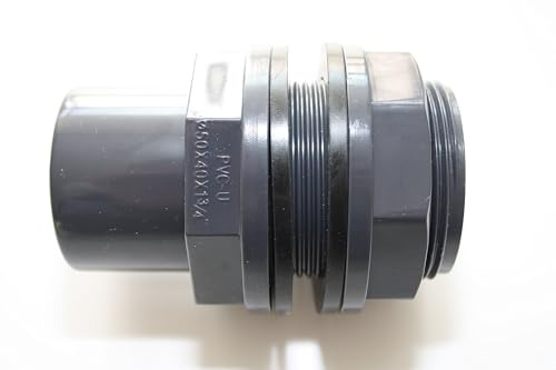 Osaga PVC-U Durchführung 40mm 50 x 40 x 1 3/4 mit Klebemuffe und Außengewinde/Teichfilter