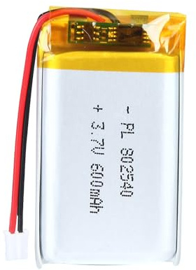 3.7V 800mAh Akku 802540 Lithium-Polymer-Ionen-Lithium-Ionen-Li-Po-Akku mit 2P-PH-Anschluss mit 2.0 mm Rastermaß