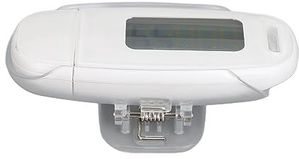 Contapassi USB Ricaricabile per Camminare, Contapassi Contapassi Accurato Contapassi LCD per Uomini Donne Bambini Adulti Anziani (WHITE)