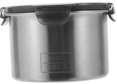 Zerodeko Frischhaltedosen Mit Deckel Edelstahlbehälter Vorratsbehälter Für Küche Metallbehälter Mit Luftdichtem Verschluss Für Reis Mehl Kaffee Snacks Aufbewahrungsboxen Für