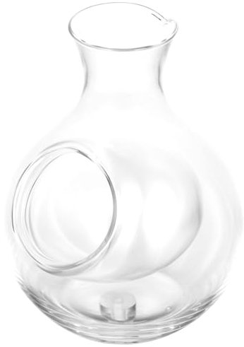 KICHOUSE Japanese Style Wine Decanter Glass Brandy Decanter 300ml Crystal Slant Spout Glass Dispenser for Home Bar and Whisky Serving