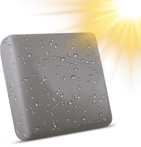 SYLC wasserdichte Draußen Bezüge Für Gartenpolster Rattan Sitzkissenbezug Terrasse Auflagen überwürfe Hussen Für L-Form/Ecke (L 50-63cm,W 50-65cm,Grey)