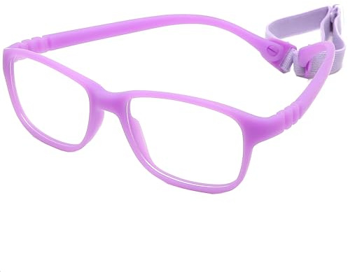 Geborilma Kids Flexible Glasses Size M Unbreakable Eyeglasses for Kids Prescription Sports Glasses 7-9 y