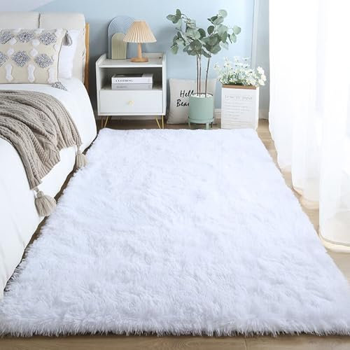 GOUSUN Natürlicher Teppich 80 x 180 cm Umweltfreundlich Und Schadstofffrei Teppich für Terrasse Wohlfühlfaktor Und Komfort für Kinderzimmer, Weiß