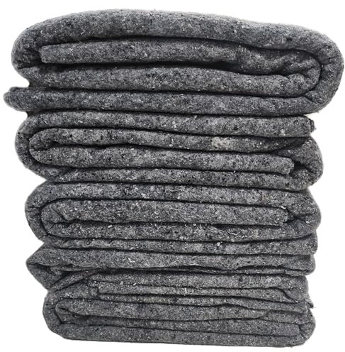 Lot de 5 couvertures de déménagement 150x200 cm - 300 g/m², P – Protection Meubles et Objets Fragiles - Idéales pour Transport et Stockage