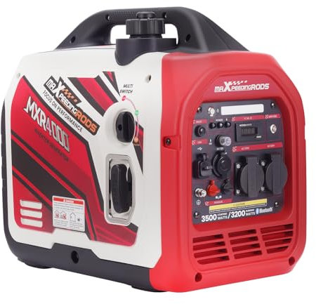 maXpeedingrods Generatore di corrente Inverter 3500 W, generatore a benzina con monitoraggio remoto dati tramite app Bluetooth®, adatto per camper per campeggio all'aperto, backup per casa