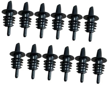 Luxshiny 12 Piezas Tapón De Vino De PVC Negro Tapones Vertedores De Vino para Bar y Fiestas