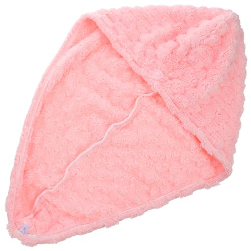 Haarturban Handtuch Rosa aus Cloud Velour für Nasses Haar | Haarwickel für Frauen, Haartuch zum Trocknen, Angenehmes Tragegefühl, Leicht zu Verwenden