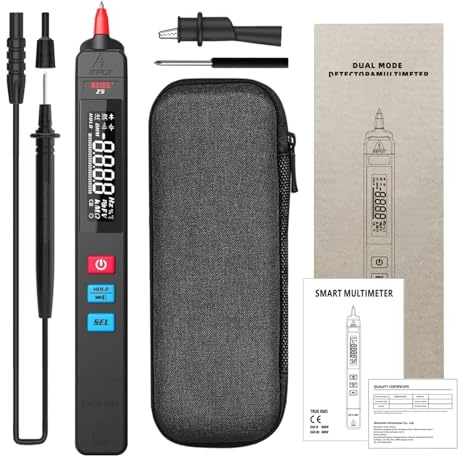 YVAAASIYC Clamp Meter Smart Digital Multimeter Pen Type Tester Auto Non-Contact Voltage Detection Dc Ac Capacitance Ohm Diode Continuity Meter(Z5)