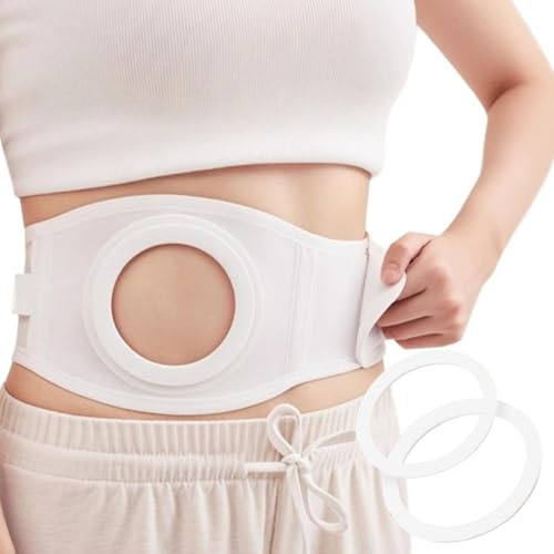 Stomiband För Män Och Kvinnor, Justerbart Stomiband Med 2 Hålstorlekar, Komfortbälte Efter Operation, Förebygger Parastomalt Bråck(Large)