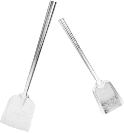 SHINEOFI Paletta per Cenere di Carbone in Ferro Spesso 2 Pezzi Set di Pale Domestiche per Pulizia Rapida Scorie Accessori per Caminetti e Riscaldamento per Uso Casalingo e Giardinaggio
