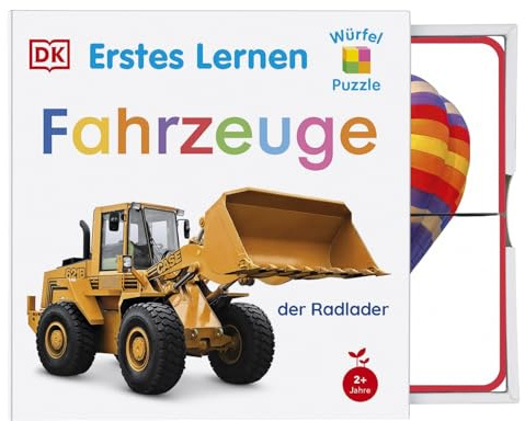 Erstes Lernen Würfelpuzzle. Fahrzeuge