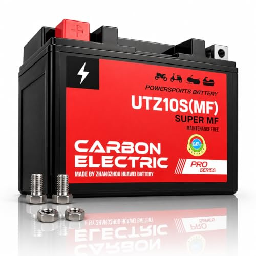MotorradBatterie 8,6Ah YTZ10S GEL Akku 12V – CarbonElectric Wartungsfrei für Motorrad Roller Quad ATV Scooter