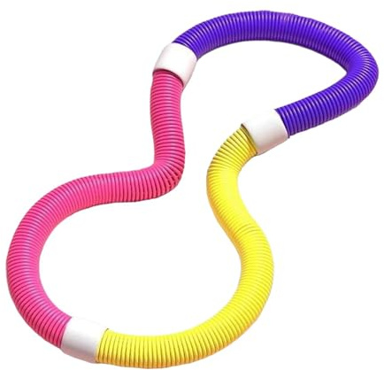 SunsoilGiant Gymnastikreifen Massagefeder Sportreifen Trainingshilfe mit Flexiblem PVC Material Sanft Zur Taille Leicht zu Transportieren für Anfäng, Lila Gelb 1kg