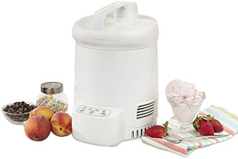 Total Chef Ice Cream Factory Automatic Electric Ice Cream Maker, 1.3 qt (1.2L), White, Make Easy Homemade Frozen Yogurt, Sorbet, Gelato with Fresh Ingredients, No Salt or Pre-Freezing Needed,TCIF06-A