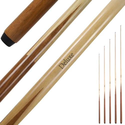 Winsport einteiliger Billard Queue Deluxe, robuster Pool Cue aus Ahornholz, 145 cm, 12mm Schraubleder Spitze, Kinder und Erwachsene, Billardqueue Gastronomie Jugendeinrichtungen