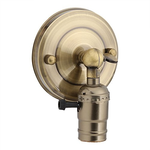 Vintage Light Holder Wall Sconce Edison with Turn Switch for Home Decoration E26 E27 Retro Vintage Holder Hair Lamp Ceiling Light Adapter Lighting for Kitchen, Bedroom