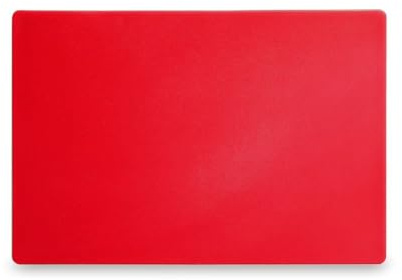 HENDI Tabla de cortar HACCP Rojo, para carne cruda, ambos lados utilizables, 450x300x(H)13mm, polietileno HDPE