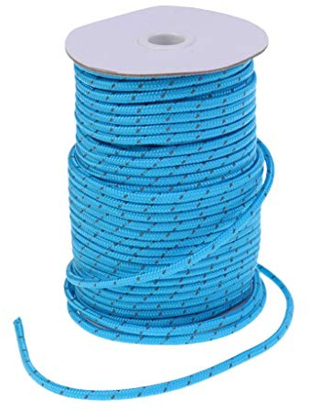 Tubayia 5mm 50m Reflektierende Abspannseile Sicherheitsseil für Camping Wandern Strand (Blau)