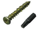 20 x Tür-/Fenster-Betonrahmenschrauben + Kappen, 7,5 mm 112 mm + Gratis Torx-Bit