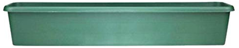 BricoLoco Jardinière extérieure verte 60 cm pour terrasse ou balcon, jardin, patio ou rebord de fenêtre, en plastique, longue durée, plantes saines. Balconnière plantes suspendues. (Vert)