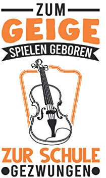 Geigenspieler Notizbuch: Geige Schule Violine Musiker Violinist Geiger / 6x9 Zoll / 120 leere Notenblätter Seiten