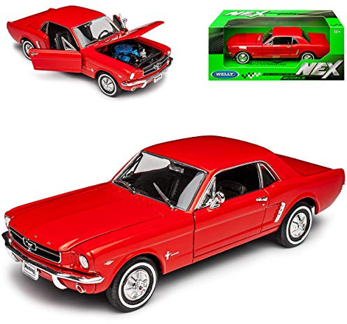 Welly Ford Mustang I Rot Coupe 1/2 1964-1966 1/24 Modell Auto