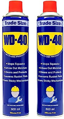 WD-40 Multi Use Lubricant Spray Original Twin Pack, WD40 Spray Lubricant for Maintenance, Rust Protection, and Water Displacement, on Gears, Threads, and Hinges, 2-Pack