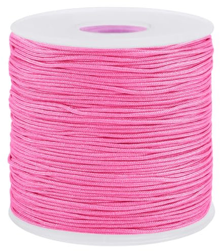 Uiopa Filo Nylon per Braccialetti 0,7mm x 120m Filo Braccialetti Fai da Te Cordone Perline per Collana, Bracciale, Creazione di Gioielli, Macramè, Artigianato