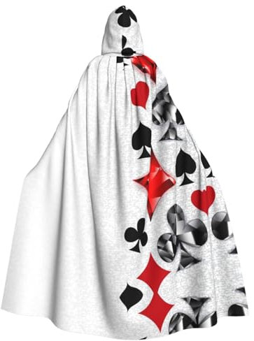 ZaKhs Polygonale spielkarten Drucken Mit Kapuze Umhang Frauen Cape Zauberer Tunika Halloween Umhang Cosplay Kostüm Umhang Für Party